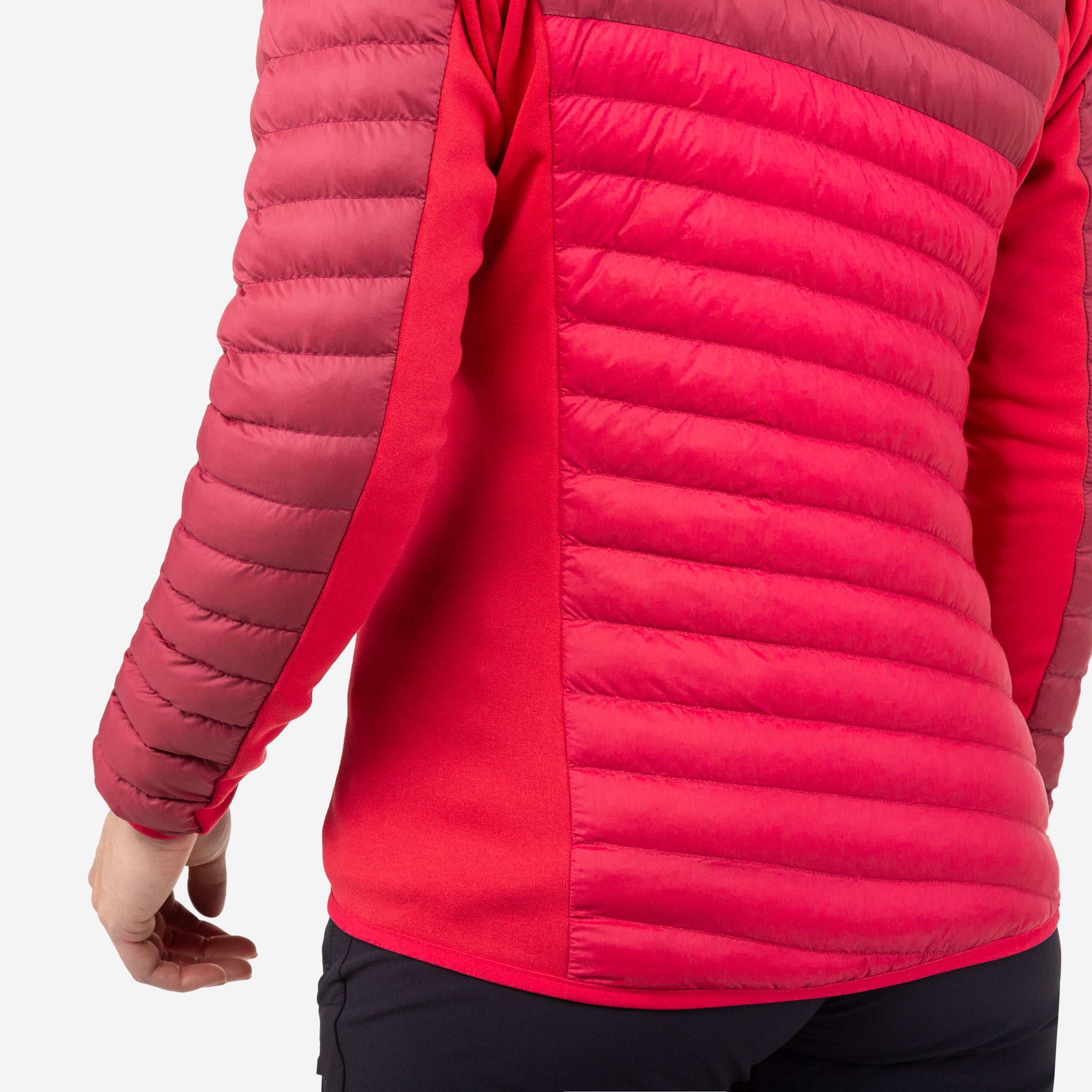 detail::240g stretch fleece inserts with brushed inner face