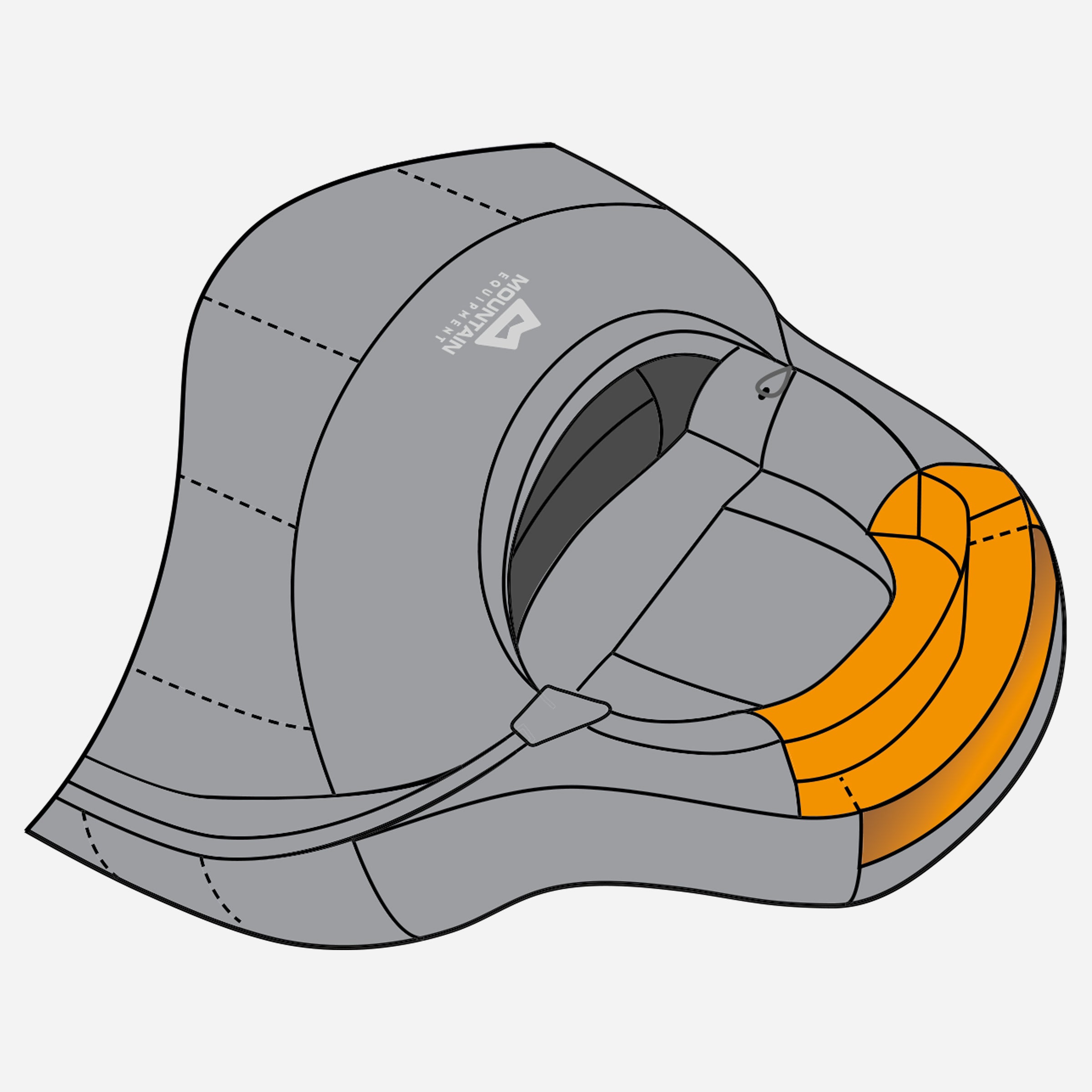 detail::7 baffles provide exceptional down control for performance and excellent insulation. The DC7 LV hood reduces weight, has less deformation when cinched down small, and offers single handed closure and easy-run dual tether draw cords for greater ease of use in extreme conditions